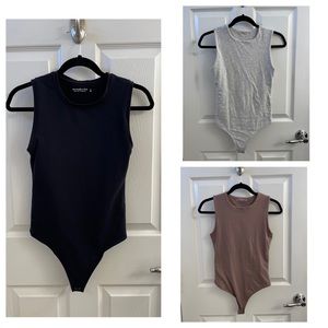 3 - ABERCROMBIE COTTON SEAMLESS BODYSUITS